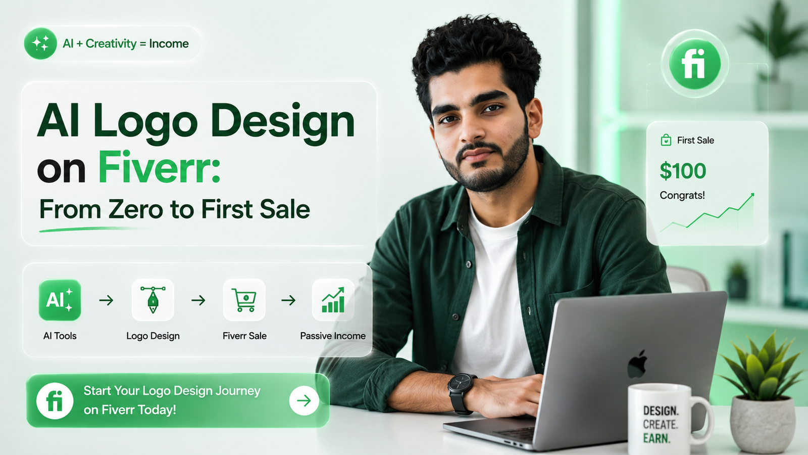 AI Logo Design on Fiverr: From Zero to First Sale
