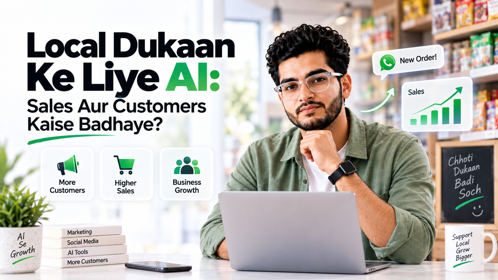 Local Dukaan Ke Liye AI Sales Aur Customers Kaise Badhaye