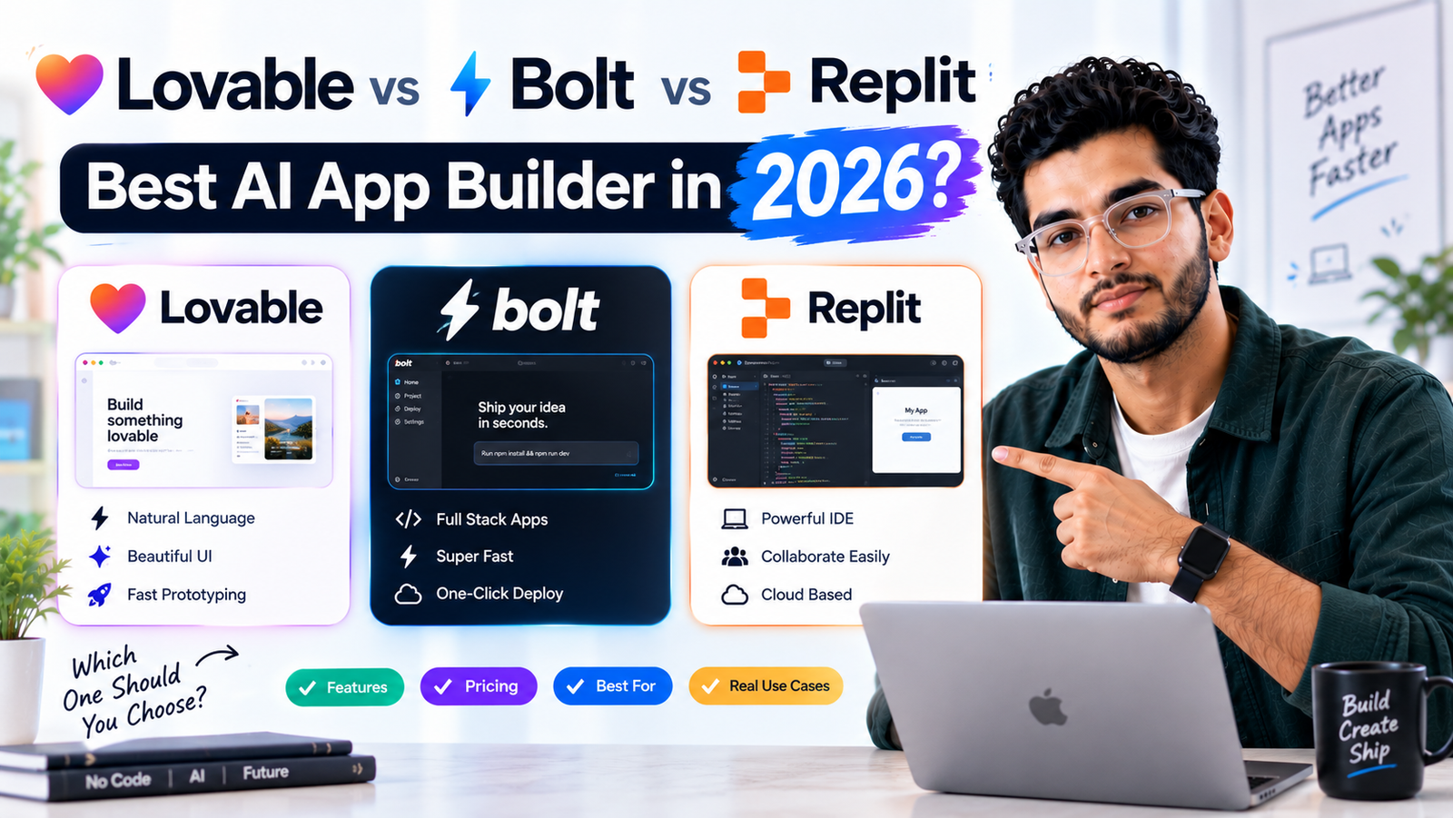 Lovable vs Bolt vs Replit: Best AI App Builder in 2026?
