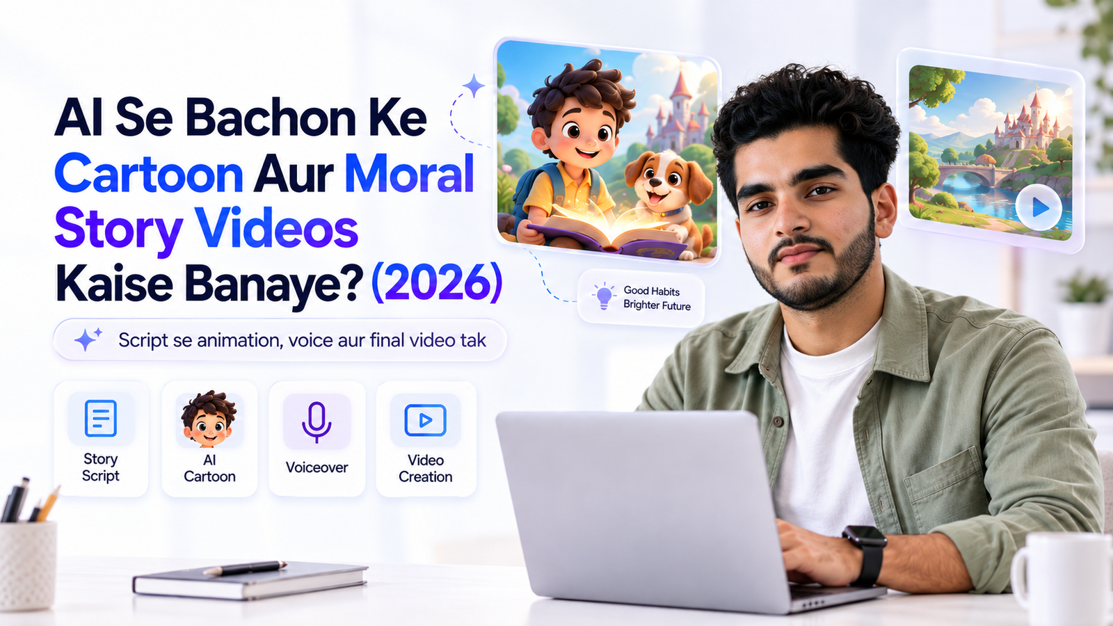 AI Se Bachon Ke Cartoon Aur Moral Story Videos Kaise Banaye? (2026)