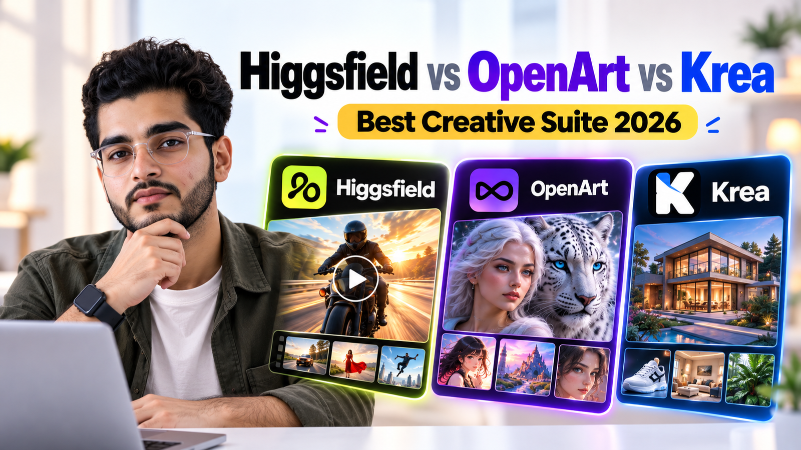 Higgsfield vs OpenArt vs Krea: Best Creative Suite 2026