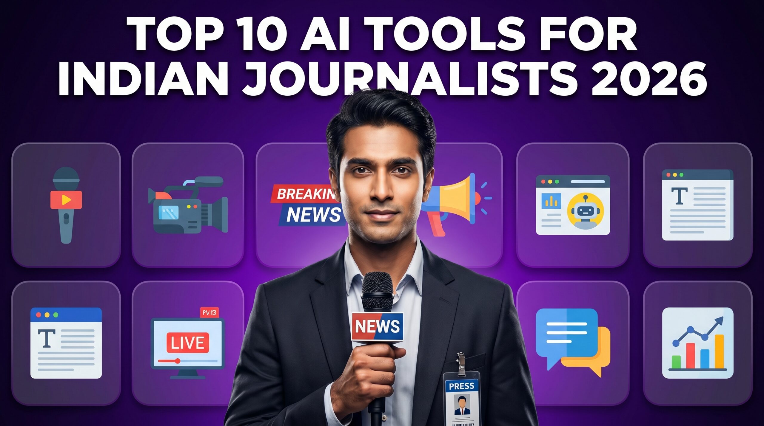 Top 10 AI tools for journalists and news reporters in 2026